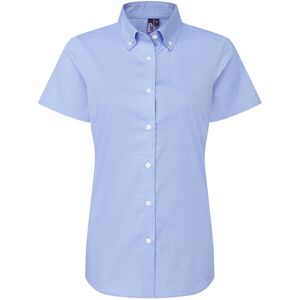 (4XL, Oxford Blue) Premier Womens/Ladies Supreme Oxford Short-Sleeved Formal Shi (4XL, Oxford Blue) Premier Womens/Ladies Supreme Oxford Short-Sleeved Formal Shi