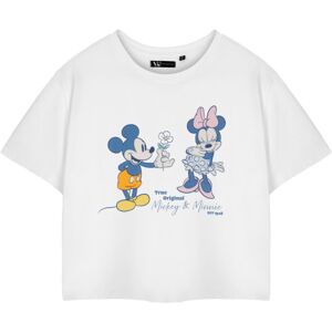 Disney Cropped Short Sleeved T-Shirt (Womens White) Disney Cropped Short Sleeved T-Shirt (Womens White)