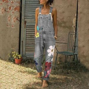Unbranded (Gray, S) Jumpsuit Women Denim Rompers Ladies Dungarees Overalls Casual Jeans Pa Unbranded (Gray, S) Jumpsuit Women Denim Rompers Ladies Dungarees Overalls Casual Jeans Pa
