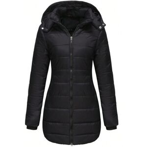 Gaatpot (black, S) Water-repellent cotton jacket with detachable hood long-sleeved parka Gaatpot (black, S) Water-repellent cotton jacket with detachable hood long-sleeved parka