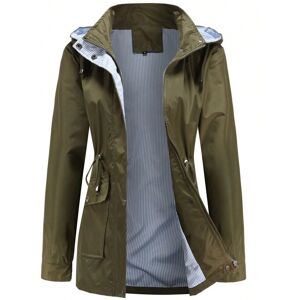 Gaatpot (olive green, XL) Autumn and winter detachable hood windbreaker women's clothing Gaatpot (olive green, XL) Autumn and winter detachable hood windbreaker women's clothing