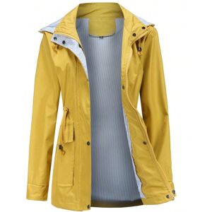 Gaatpot (Mustard yellow, XXXL) Autumn and winter detachable hood windbreaker women's clo Gaatpot (Mustard yellow, XXXL) Autumn and winter detachable hood windbreaker women's clo