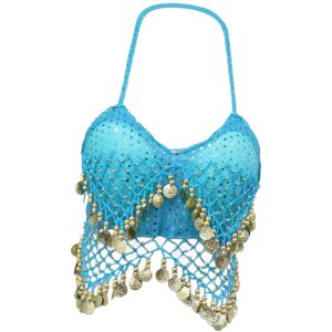 Unbranded (Blue, Length 30cm) Sequin Crop Top Belly Dance Costume Bra Tops for Nightclub P Unbranded (Blue, Length 30cm) Sequin Crop Top Belly Dance Costume Bra Tops for Nightclub P