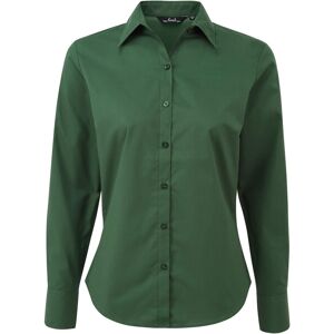 (16, Bottle) Premier Womens/Ladies Poplin Long-Sleeved Blouse (16, Bottle) Premier Womens/Ladies Poplin Long-Sleeved Blouse