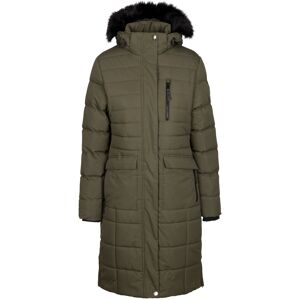 (12, Dark Vine) Trespass Womens Padded Jacket Long Length Sasha (12, Dark Vine) Trespass Womens Padded Jacket Long Length Sasha