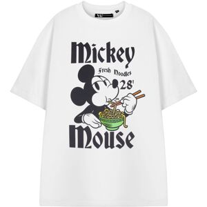 (Small) Disney Mickey Mouse Short Sleeved T-Shirt (Womens White) (Small) Disney Mickey Mouse Short Sleeved T-Shirt (Womens White)