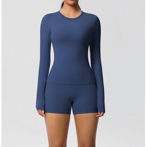 Unbranded (Long Sleeve Shorts Suit - Badge Blue, L) Solid color double-sided brushed breat Unbranded (Long Sleeve Shorts Suit - Badge Blue, L) Solid color double-sided brushed breat