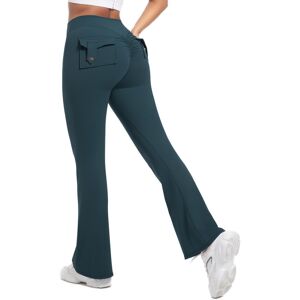 Unbranded (Wide-leg pants-wood green, L) Cargo leggings for women, high-waisted elastic hi Unbranded (Wide-leg pants-wood green, L) Cargo leggings for women, high-waisted elastic hi