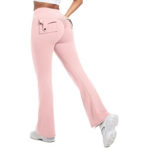 Unbranded (Wide-leg pants-light pink, XL) Cargo leggings for women, high-waisted elastic h Unbranded (Wide-leg pants-light pink, XL) Cargo leggings for women, high-waisted elastic h
