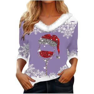 Unbranded (M, 001 Purple) Christmas Sweatshirts for Women Ladies Tops Xmas Jumpers Furry V Unbranded (M, 001 Purple) Christmas Sweatshirts for Women Ladies Tops Xmas Jumpers Furry V