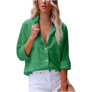 Unbranded (L, 01* Green) Ladies Tops Clearance Womens Button Down Shirts Long Sleeve Cotto Unbranded (L, 01* Green) Ladies Tops Clearance Womens Button Down Shirts Long Sleeve Cotto