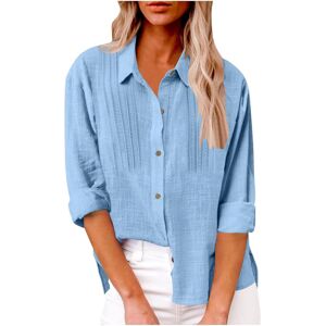 Unbranded (L, 01* Blue) Womens Button Down Shirts Ladies Tops Clearance Solid Long Sleeve Unbranded (L, 01* Blue) Womens Button Down Shirts Ladies Tops Clearance Solid Long Sleeve