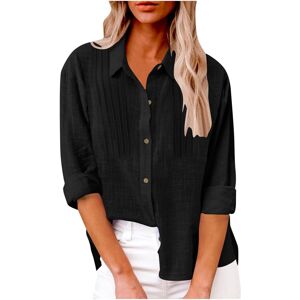 Unbranded (XXL, 01* Black) Womens Button Down Shirts Ladies Tops Clearance Solid Long Slee Unbranded (XXL, 01* Black) Womens Button Down Shirts Ladies Tops Clearance Solid Long Slee