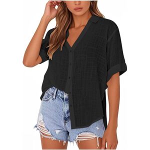 Unbranded (L, 002* Black) Womens Dressy Casual Shirts Short Sleeve V Neck Work Blouses Bus Unbranded (L, 002* Black) Womens Dressy Casual Shirts Short Sleeve V Neck Work Blouses Bus