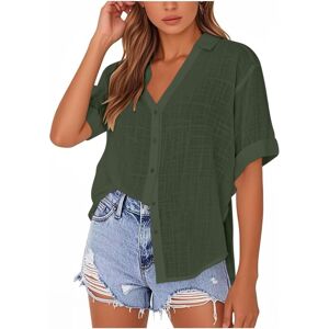 Unbranded (XXL, 002* Army Green) Womens Dressy Casual Shirts Short Sleeve V Neck Work Blou Unbranded (XXL, 002* Army Green) Womens Dressy Casual Shirts Short Sleeve V Neck Work Blou
