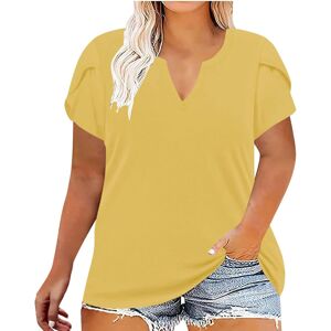 Unbranded (XXL, 001* Yellow) Ladies Tops Clearance Womens Plus Size T Shirts V Neck Short Unbranded (XXL, 001* Yellow) Ladies Tops Clearance Womens Plus Size T Shirts V Neck Short