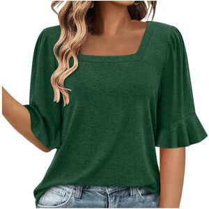 Unbranded (M, 001* Green) Summer Tops for Women UK Clearance Ladies Tops Square Neck Short Unbranded (M, 001* Green) Summer Tops for Women UK Clearance Ladies Tops Square Neck Short