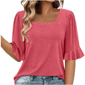Unbranded (XL, 001* Hot Pink) Summer Tops for Women UK Clearance Ladies Tops Square Neck S Unbranded (XL, 001* Hot Pink) Summer Tops for Women UK Clearance Ladies Tops Square Neck S