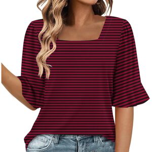 Unbranded (XL, 002* Red) Summer Tops for Women UK Clearance Ladies Tops Square Neck Short Unbranded (XL, 002* Red) Summer Tops for Women UK Clearance Ladies Tops Square Neck Short