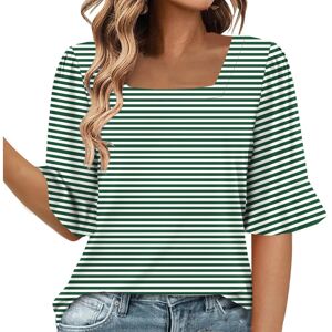 Unbranded (XXL, 002* Green) Summer Tops for Women UK Clearance Ladies Tops Square Neck Sho Unbranded (XXL, 002* Green) Summer Tops for Women UK Clearance Ladies Tops Square Neck Sho