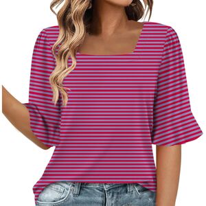 Unbranded (XXL, 002* Hot Pink) Summer Tops for Women UK Clearance Ladies Tops Square Neck Unbranded (XXL, 002* Hot Pink) Summer Tops for Women UK Clearance Ladies Tops Square Neck