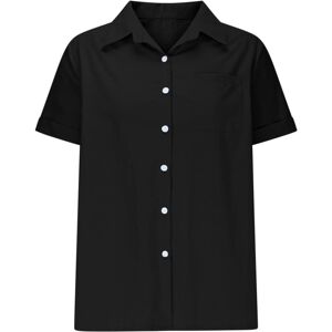Unbranded (M, 002* Black) Ladies Tops Clearance Linen Shirts for Women Summer Short Sleeve Unbranded (M, 002* Black) Ladies Tops Clearance Linen Shirts for Women Summer Short Sleeve