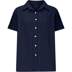 Unbranded (M, 002* Navy) Ladies Tops Clearance Linen Shirts for Women Summer Short Sleeve Unbranded (M, 002* Navy) Ladies Tops Clearance Linen Shirts for Women Summer Short Sleeve