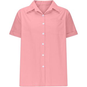 Unbranded (S, 002* Pink) Ladies Tops Clearance Linen Shirts for Women Summer Short Sleeve Unbranded (S, 002* Pink) Ladies Tops Clearance Linen Shirts for Women Summer Short Sleeve