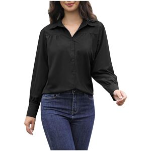 Unbranded (M, 01 Black) Ladies Tops Clearance Womens Button Down Long Sleeve Shirts Wrinkl Unbranded (M, 01 Black) Ladies Tops Clearance Womens Button Down Long Sleeve Shirts Wrinkl