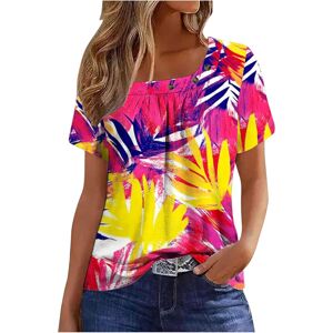 Unbranded (3XL, 024* Hot Pink) Womens Summer Tops Dressy Casual Short Sleeve Pleated T Shi Unbranded (3XL, 024* Hot Pink) Womens Summer Tops Dressy Casual Short Sleeve Pleated T Shi