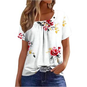 Unbranded (XXL, 034* White) Womens Summer Tops Dressy Casual Short Sleeve Pleated T Shirts Unbranded (XXL, 034* White) Womens Summer Tops Dressy Casual Short Sleeve Pleated T Shirts