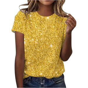 Unbranded (4XL, 002* Yellow) Womens Tops Clearance Ladies T Shirts Summer Sparkling T Shir Unbranded (4XL, 002* Yellow) Womens Tops Clearance Ladies T Shirts Summer Sparkling T Shir