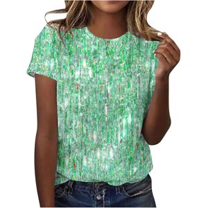 Unbranded (M, 003* Green) Womens Tops Clearance Ladies T Shirts Summer Sparkling T Shirt G Unbranded (M, 003* Green) Womens Tops Clearance Ladies T Shirts Summer Sparkling T Shirt G