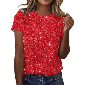 Unbranded (XL, 002* Red) Womens Tops Clearance Ladies T Shirts Summer Sparkling T Shirt Gl Unbranded (XL, 002* Red) Womens Tops Clearance Ladies T Shirts Summer Sparkling T Shirt Gl