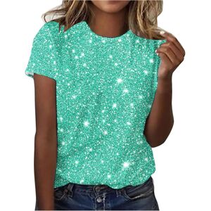 Unbranded (S, 002 Mint Green) Womens Tops Clearance Ladies T Shirts Summer Sparkling T Shi Unbranded (S, 002 Mint Green) Womens Tops Clearance Ladies T Shirts Summer Sparkling T Shi