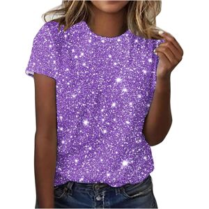 Unbranded (S, 002 Purple) Womens Tops Clearance Ladies T Shirts Summer Sparkling T Shirt G Unbranded (S, 002 Purple) Womens Tops Clearance Ladies T Shirts Summer Sparkling T Shirt G