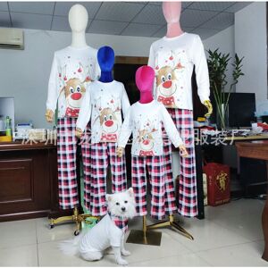 Gaatpot (White Deer Suit, Mom 4XL) 2025 long-sleeved Christmas elk pajamas set parent-ch Gaatpot (White Deer Suit, Mom 4XL) 2025 long-sleeved Christmas elk pajamas set parent-ch