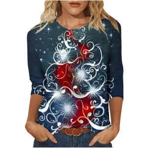 Unbranded (L, 010 Blue) Christmas Sweatshirts for Women UK Ladies Tops Christmas Tree Elk Unbranded (L, 010 Blue) Christmas Sweatshirts for Women UK Ladies Tops Christmas Tree Elk