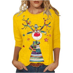 Unbranded (M, 020 Yellow) Christmas Sweatshirts for Women UK Ladies Tops Christmas Tree El Unbranded (M, 020 Yellow) Christmas Sweatshirts for Women UK Ladies Tops Christmas Tree El