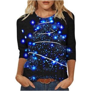 Unbranded (XXL, 012 Blue) Christmas Sweatshirts for Women UK Ladies Tops Christmas Tree El Unbranded (XXL, 012 Blue) Christmas Sweatshirts for Women UK Ladies Tops Christmas Tree El