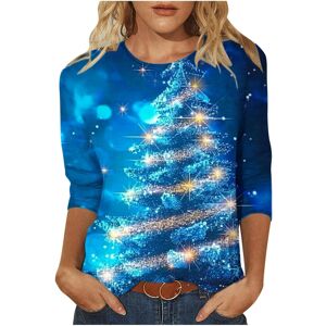 Unbranded (XXL, 008 Blue) Christmas Sweatshirts for Women UK Ladies Tops Christmas Tree El Unbranded (XXL, 008 Blue) Christmas Sweatshirts for Women UK Ladies Tops Christmas Tree El