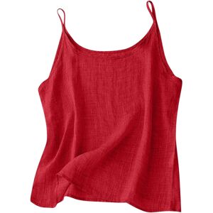 Unbranded (10, 006* Red) Camisole Tops for Women Cotton Linen Vest Tops Summer Tank Top La Unbranded (10, 006* Red) Camisole Tops for Women Cotton Linen Vest Tops Summer Tank Top La