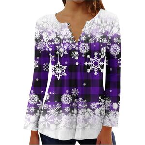 Unbranded (XL, 004 Purple) Christmas Sweatshirts for Women Long Sleeve Shirts V Neck Butto Unbranded (XL, 004 Purple) Christmas Sweatshirts for Women Long Sleeve Shirts V Neck Butto