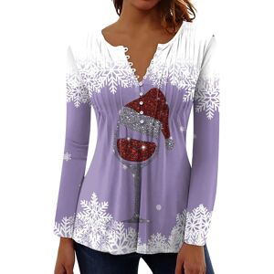 Unbranded (XL, 001 Purple) Christmas Sweatshirts for Women Long Sleeve Shirts V Neck Butto Unbranded (XL, 001 Purple) Christmas Sweatshirts for Women Long Sleeve Shirts V Neck Butto