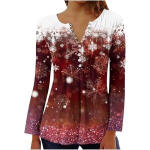 Unbranded (5XL, 003 Red) Christmas Sweatshirts for Women Long Sleeve Shirts V Neck Button Unbranded (5XL, 003 Red) Christmas Sweatshirts for Women Long Sleeve Shirts V Neck Button