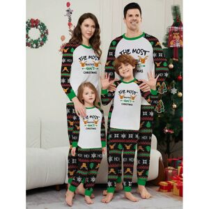 Gaatpot (Picture color, Tong 10) Parent-child home wear deer letter long-sleeved pajamas Gaatpot (Picture color, Tong 10) Parent-child home wear deer letter long-sleeved pajamas