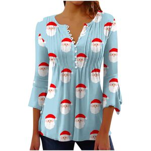 Unbranded (3XL, 003 Blue) Christmas Sweatshirts for Women Xmas Jumpers Trendy 3/4 Sleeve S Unbranded (3XL, 003 Blue) Christmas Sweatshirts for Women Xmas Jumpers Trendy 3/4 Sleeve S