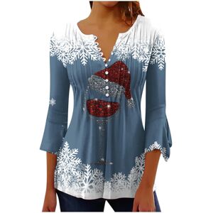 Unbranded (3XL, 002 Blue) Christmas Sweatshirts for Women Xmas Jumpers Trendy 3/4 Sleeve S Unbranded (3XL, 002 Blue) Christmas Sweatshirts for Women Xmas Jumpers Trendy 3/4 Sleeve S