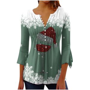 Unbranded (L, 002 Green) Christmas Sweatshirts for Women Xmas Jumpers Trendy 3/4 Sleeve Sh Unbranded (L, 002 Green) Christmas Sweatshirts for Women Xmas Jumpers Trendy 3/4 Sleeve Sh