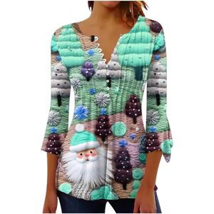 Unbranded (L, 006 Blue) Christmas Sweatshirts for Women Xmas Jumpers Trendy 3/4 Sleeve Shi Unbranded (L, 006 Blue) Christmas Sweatshirts for Women Xmas Jumpers Trendy 3/4 Sleeve Shi